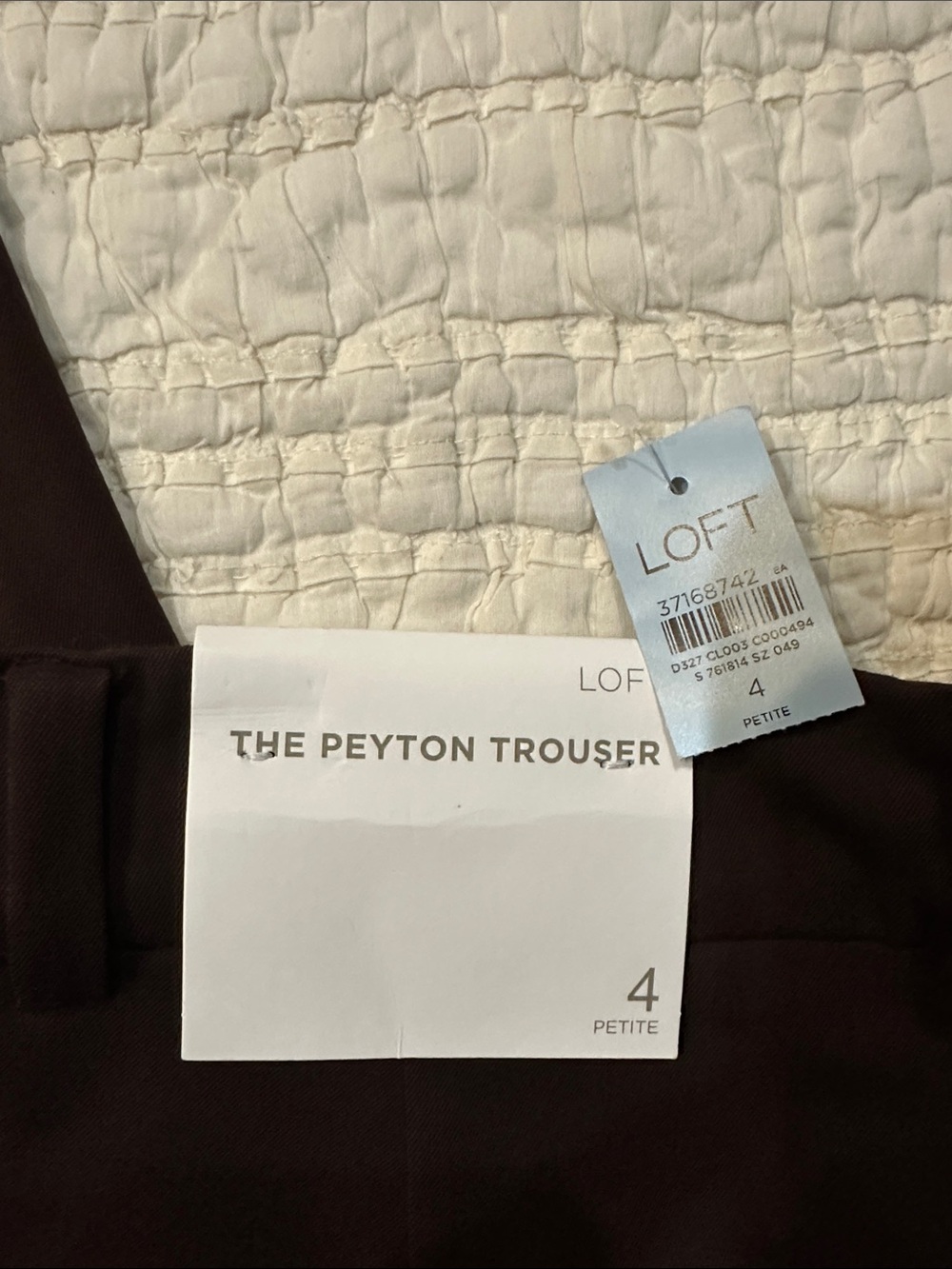 NWT LOFT The Peyton Trouser - Dark Brown - Picture 2 of 4